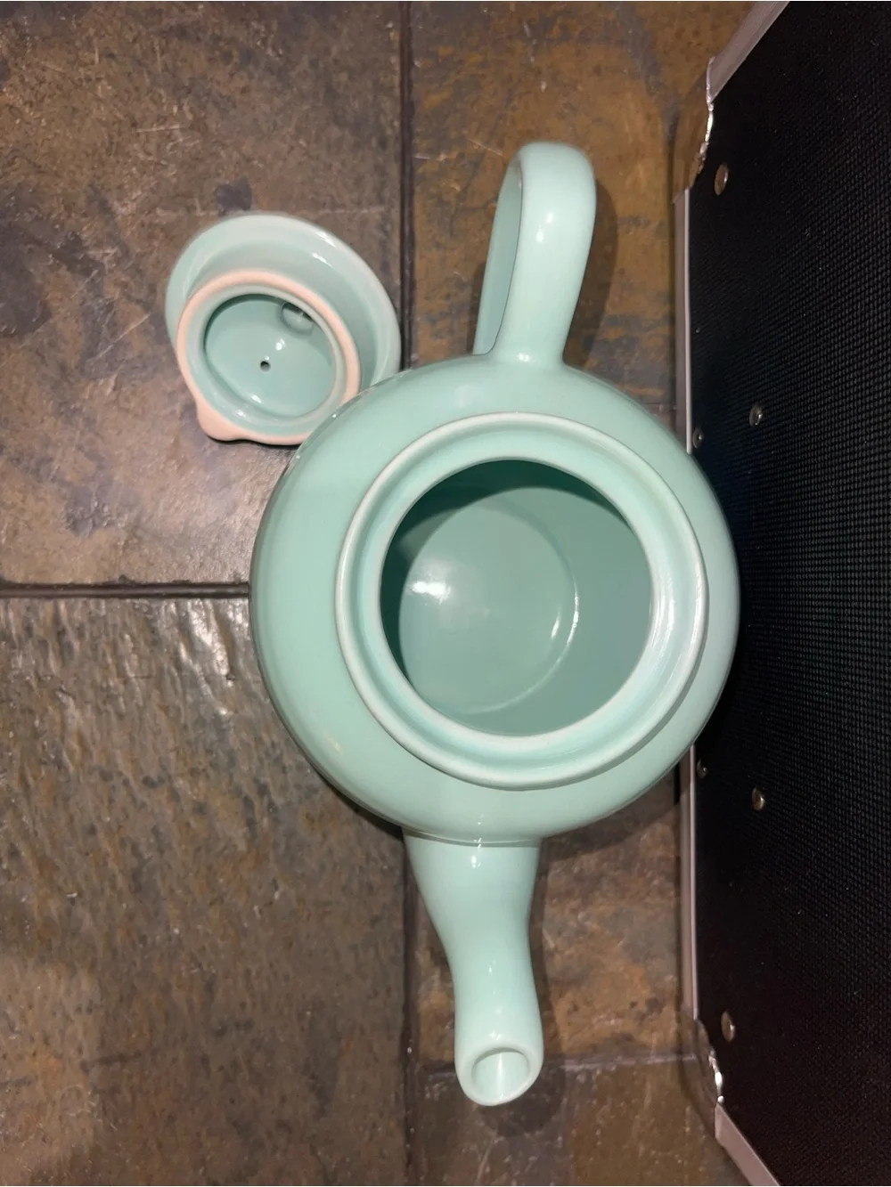 Old Amsterdam Porcelain Works Turquoise Blue Teapot